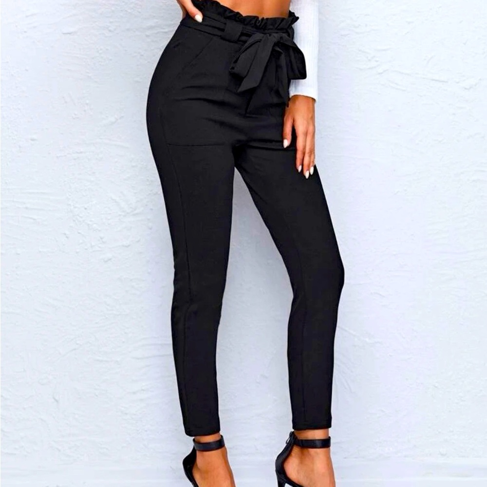Paper bag pants.